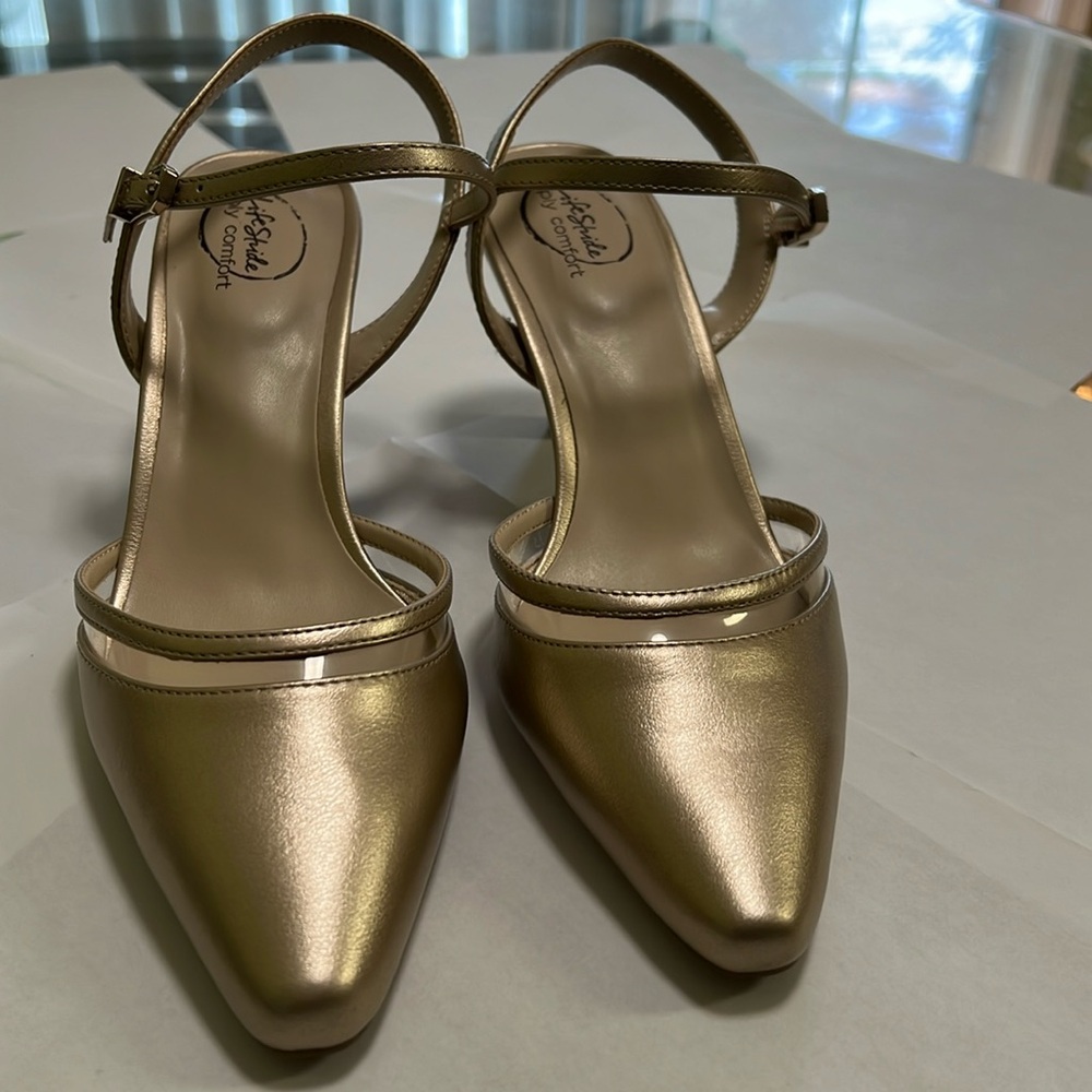 LifeStride Kristin Sling Back Heels Gold 9M